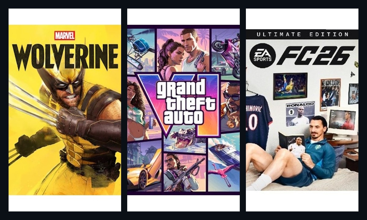 Wolverine, GTA VI and FC 27 game cases